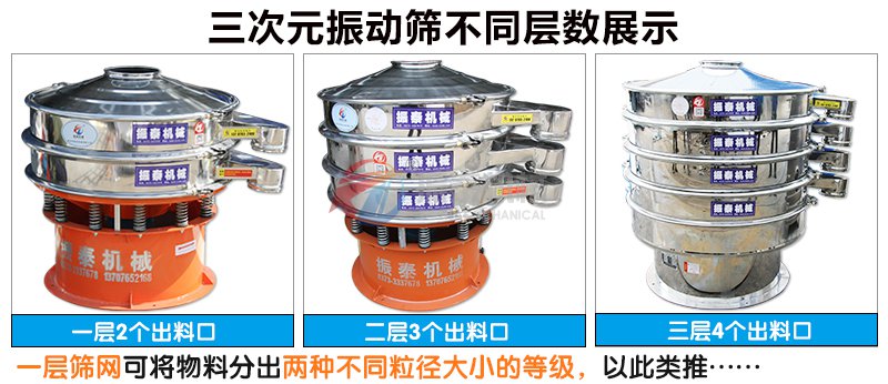 硫酸铝颗粒不锈钢振动筛不同层数